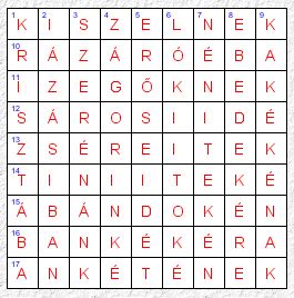 image Mots croises - Grille hongroise