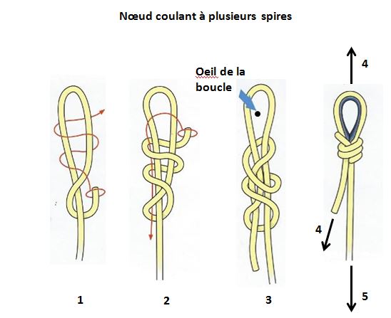 image Noeud coulant a plusieurs spires