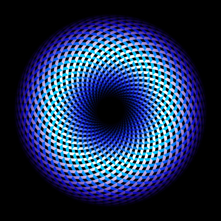 image Tableau lumineux de Bardula - interferences bleues