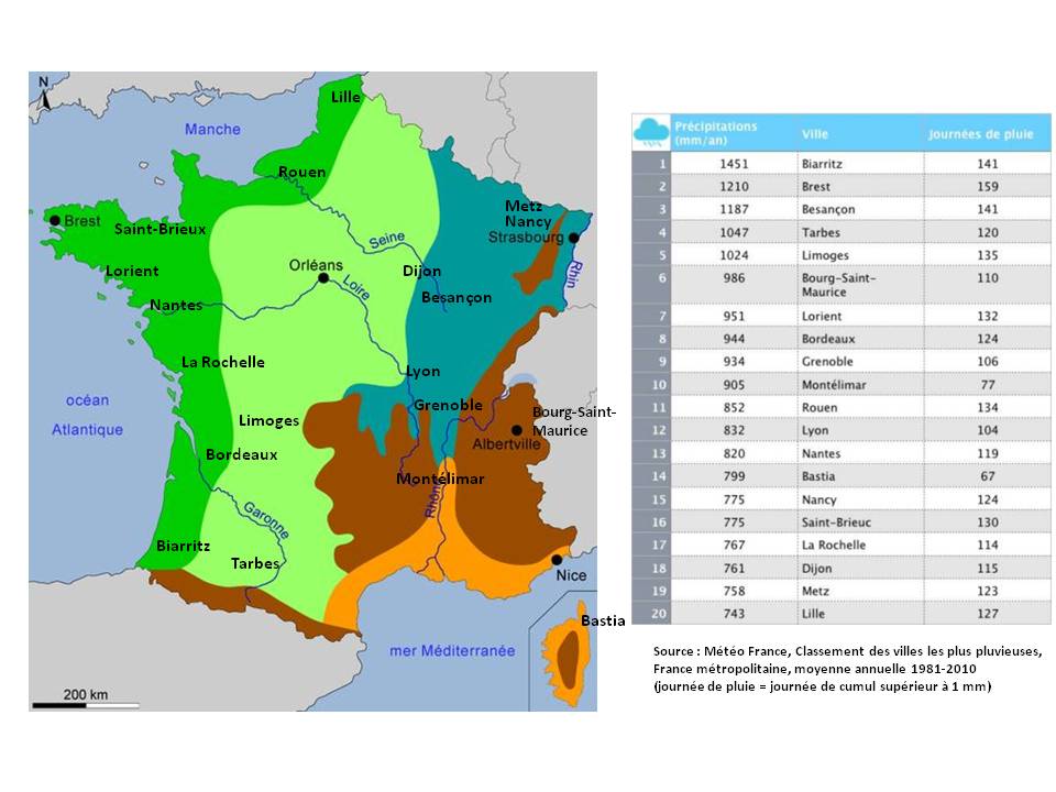 Image Meteorologie : pluies en France