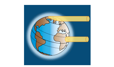 Image Meteorologie : puissance solaire recue par unite de surface terrestre