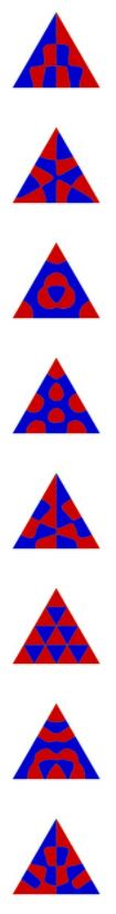 Image Musique : Modes propres d'une membrane triangulaire equilaterale - fin